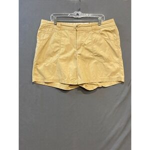 Columbia Chino Shorts Womens Size 16 Beige Hiking Outdoors Walking 5" Mid Rise